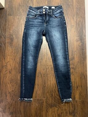 KanCan Women's Skinny Jeans in Dark Blue Wash